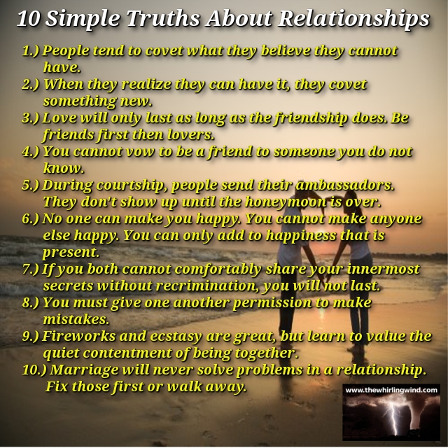 10 Simple Truths About Relathionships Meme