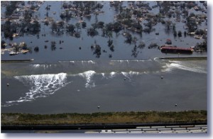 Hurricane Katrina broken levee