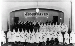 Klu Klux Klan attending a Sunday Morning Service