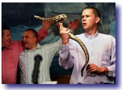Appalachian Pentecostal Snake Handlers. 