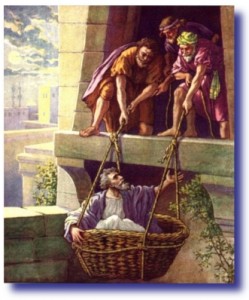 Paul Lowered In A Basket